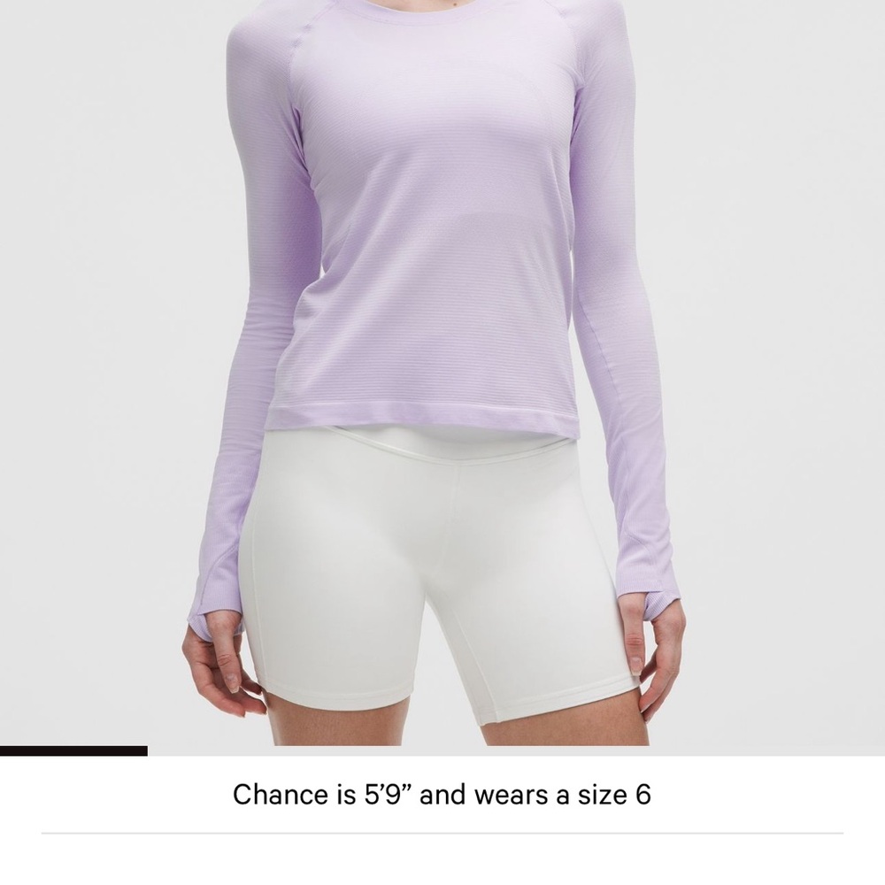 Lululemon Swiftly Tech Long Sleeve Shirt Waist Length - lavender frost